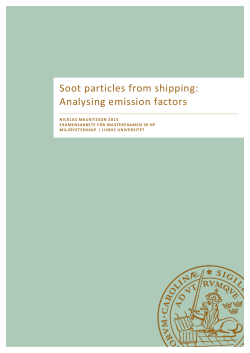 Soot particles from shipping: Analysing emission factors