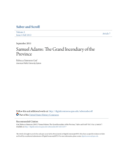 Samuel Adams: The Grand Incendiary of the Province