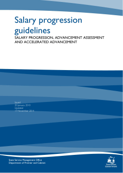 Salary progression guidelines - Department of Premier and Cabinet