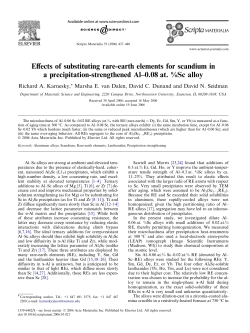Effects of substituting rare-earth elements for scandium in a