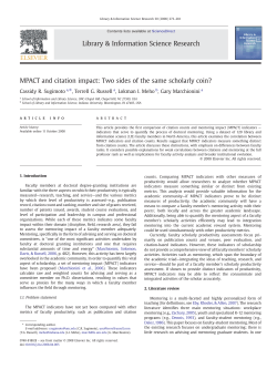 MPACT and citation impact: Two sides of the same scholarly coin?