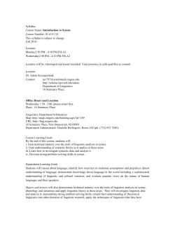 Course syllabus - Scholars at Harvard