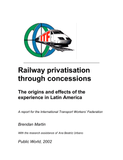 Railway privatisation through concessions