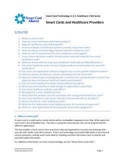 Smart Cards and Healthcare Providers