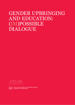 gender upbringing and education: (im)possible dialogue