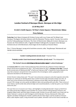 London Festival of Baroque Music: Baroque at the Edge