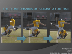 The biomechanics of kicking a football