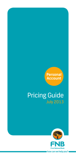 Pricing Guide - FNB Botswana
