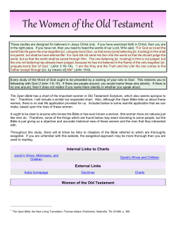Women of the Old Testament—a Chart