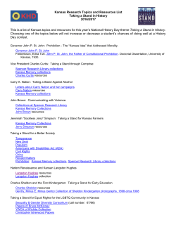 Kansas Topics - Kansas History Day