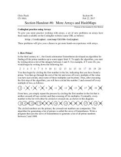 Section Handout #6: More Arrays and HashMaps
