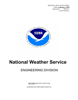 Precision Digital Barometer Spec