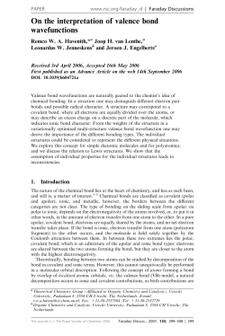 On the interpretation of valence bond wavefunctions