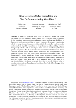 Killer Incentives: Status Competition and Pilot Performance during