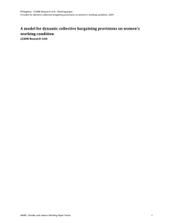 A model for dynamic collective bargaining provisions on women`s