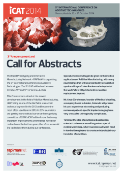 Call for Abstracts - F-AR F&ouml;rderung der Automation und Robotik