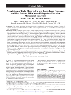Association of Body Mass Index and Long
