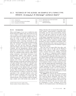 21.3 TECTONICS OF THE ALTAIDS: AN EXAMPLE OF A TURKIC