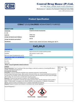CoCl2.6H2O - CDH Fine Chemicals