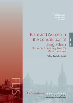 Islam and Women in the Constitution of Bangladesh