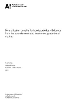 Diversification benefits for bond portfolios