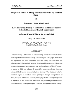 Desperate Faith: A Study of Selected Poems by Thomas Hardy