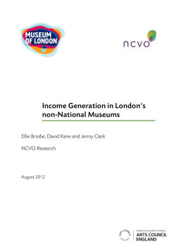 Income generation in London`s non-national museums