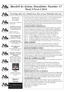 Marfell In Action Newsletter Number 17