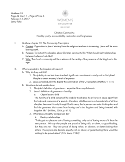 Lecture Notes - Blackhawk Church