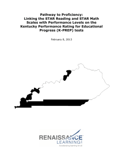 Pathway to Proficiency: Linking the STAR Reading