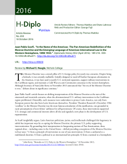 H-Diplo Article Review 650 - H-Net