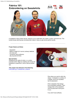 Fabrics 101: Embroidering on Sweatshirts