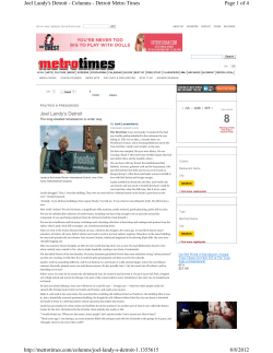 Joel Landy`s Detroit - Columns