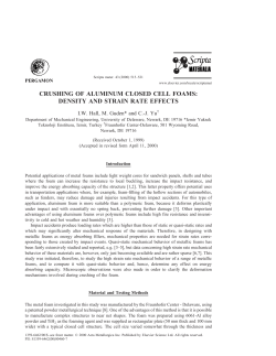 crushing of aluminum closed cell foams: density and strain rate effects