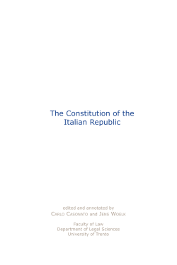 The Constitution of the Italian Republic