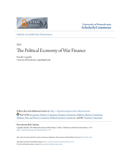 The Political Economy of War Finance