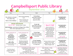 September 2014 - Campbellsport Public Library