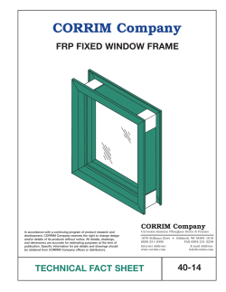 FRP Fixed Window Frame Technical Information