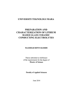Preparation and characterization of lithium based glass ceramic