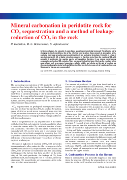 Mineral carbonation in peridotite rock for CO2 sequestration and a
