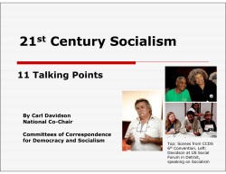 21st Century Socialism - Online University of the Left