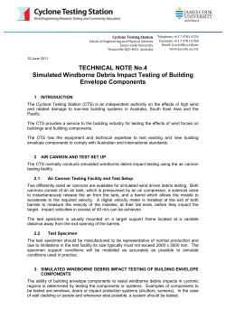 Simulated Windborne Debris Impact Testing of Building