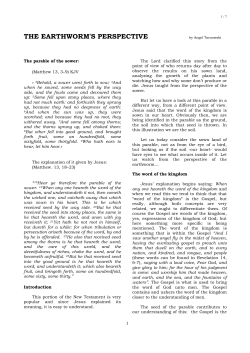 THE EARTHW ORM S PERSPECTIVE