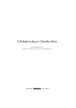 A Prelude to Joyce`s Chamber Music