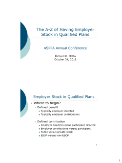 The AZ of Having Employer Stock in Qualified Plans