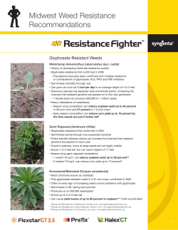 Midwest Weed Resistance Recommendations