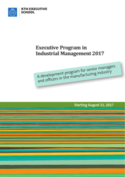 Program pdf 2017 - KTH Executive School