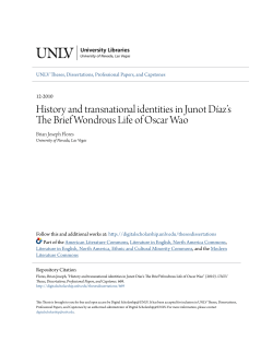 History and transnational identities in Junot D&iacute;az`s The Brief