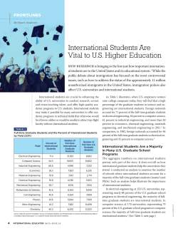 International Students Are Vital to US Higher Education
