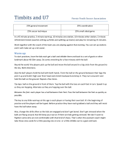 Timbits and U7 Drills and tips - Fernie Youth Soccer Association